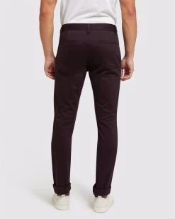 Oxford Men's Stretch Organic Cotton Skinny Chinos - Eggplant -Fashion Menswear Shop 008e8308f53f0bb0d16435c44e5ffb67