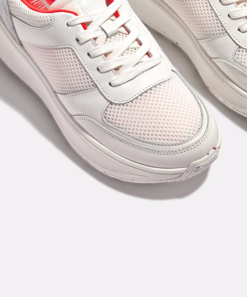 FitFlop F-mode E01 Limited Edition Urban White Flatform Sneakers 3 FitFlop F-mode E01 Limited Edition Urban White Flatform Sneakers - Image 3