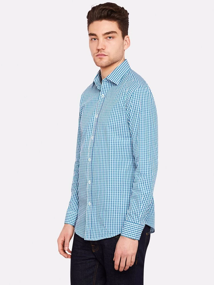 Oxford Men's Beckton Checked Shirt - Green 3 Oxford Men's Beckton Checked Shirt - Green - Image 3