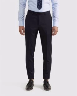 Oxford Men's Byron Wool Suit Trousers - Navy