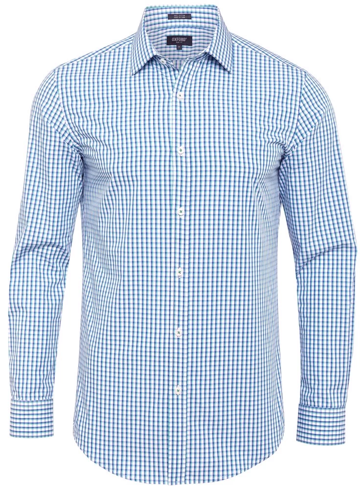 Oxford Men's Beckton Checked Shirt - Green 2 Oxford Men's Beckton Checked Shirt - Green - Image 2