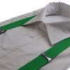 Adjustable 85Cm Green Apple Adult Mens Suspenders