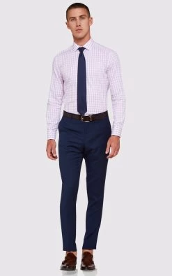 Oxford Men's Beckton French Cuff Shirt - Pink/White -Fashion Menswear Shop 039368d184b66380ab1c030b6aaee580