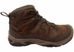 Keen Circadia Mid Waterproof Mens Leather Wide Fit Hiking Boots - Brown