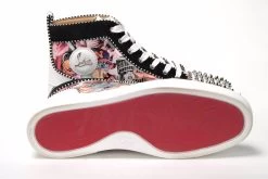 Christian Louboutin Multi/Silver Lou Spikes Orlato Flat Shoes -Fashion Menswear Shop 04ff79d1ffd41c04480ff9b1dfbecd10