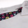 Kids Boys Multicoloured Patterned Elastic Neck Tie - Smiley Face