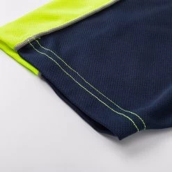 HI VIS Short Sleeve Polo Workwear Shirt Tops Tee Tradie Cool Dry Safety Two Tone - Fluro Yellow / Na -Fashion Menswear Shop 05cbcf88ff69b0dff42bf16588f8600d