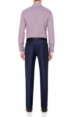 Oxford Men's Hopkins Wool Trousers - Blue 9 Oxford Men's Hopkins Wool Trousers - Blue -Fashion Menswear Shop 060084661a7d7ec4fd6a65af6554bf40