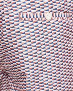 Oxford Men's Reece Swim Board Shorts - Red -Fashion Menswear Shop 074bba513133fc0fba74098b2da33157