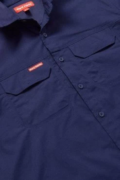 5 X Mens Hard Yakka Flex Ripstop Long Sleeve Shirt Work Wear Navy Y04305 -Fashion Menswear Shop 07c844132056ea44ed2b1be6d4fd8c2c