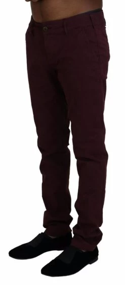 CYCLE Maroon Cotton Stretch Skinny Casual Men Pants -Fashion Menswear Shop 07eca35e6205c636689aa46034cbf8fa