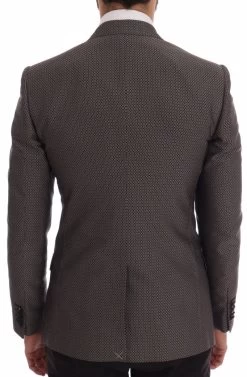 Mens Dolce & Gabbana Black Brown Silk MARTINI Blazer -Fashion Menswear Shop 0924c3fd498b2be7a159b8e0a4969575