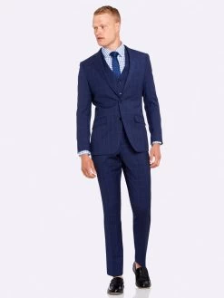 Oxford Men's Hopkins Wool Mohair Trousers - Navy -Fashion Menswear Shop 096a1bef5266074fde7786c47f192a9b