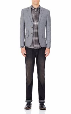 Oxford Men's Uxbridge Pocket Frnt Shirt Grey/Brnx - Grey/Brown -Fashion Menswear Shop 0979e4b92e012f1bfcdc47417da734fa