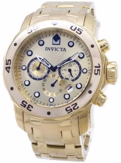 Invicta Pro-Diver Chronograph Gold Dial 0074 Men's Watch