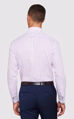 Oxford Men's Beckton French Cuff Shirt - Pink/White -Fashion Menswear Shop 0a5d107fa023c9953db717f9002854e5