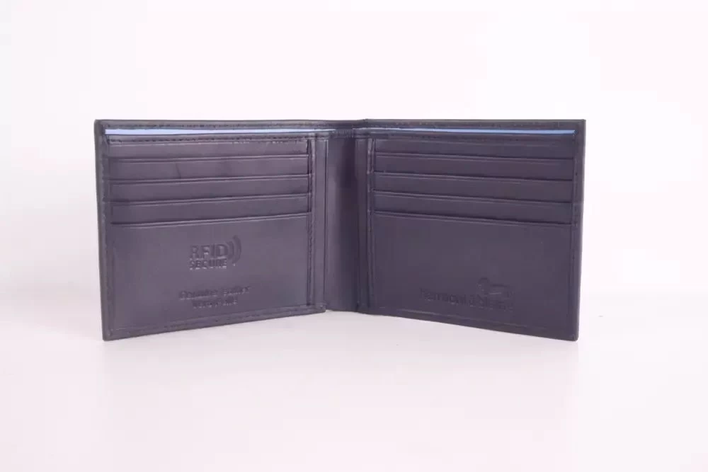 HARMONT&BLAINE Harmont & Blaine Blue Leather Wallet 2 HARMONT&BLAINE Harmont & Blaine Blue Leather Wallet - Image 2