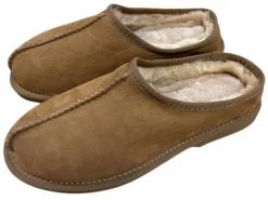 100% Australian Sheepskin Scuffs Clogs Moccasins Slippers Winter UGG - Chestnut