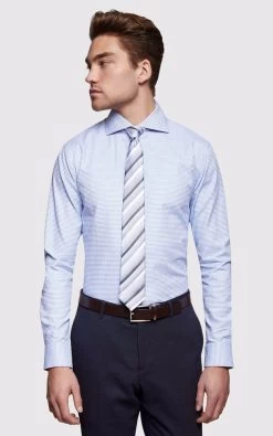 Oxford Men's Trafalgar Dobby Shirt - Blue