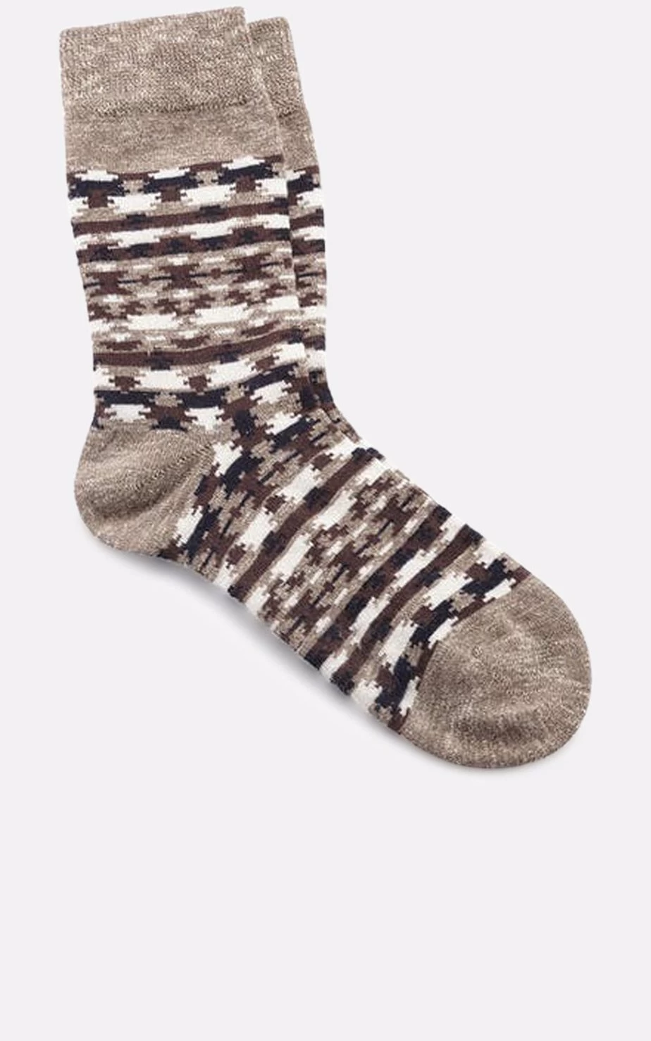 Birkenstock Socks Ethno Faded Khaki Linen Blend Mens Socks 1 Birkenstock Socks Ethno Faded Khaki Linen Blend Mens Socks