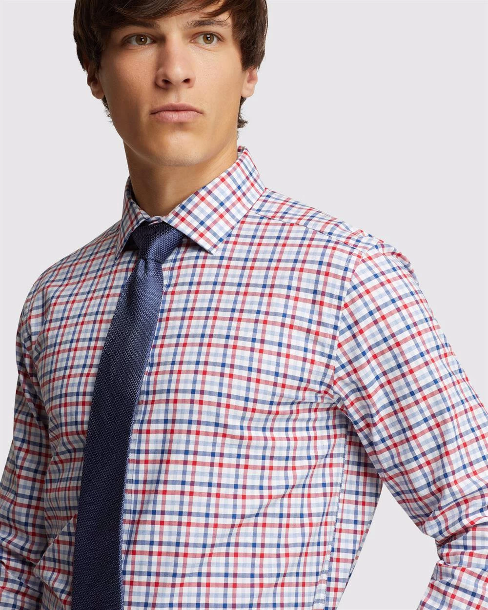 Oxford Men's Beckton Checked Shirt - Red/Navy 4 Oxford Men's Beckton Checked Shirt - Red/Navy - Image 4