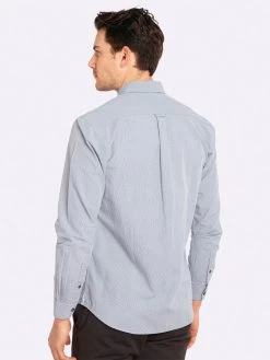 Oxford Men's Uxbridge Printed Regular Fit Shirt - Chambray -Fashion Menswear Shop 0e745000ff4f98e929b9cf429a8bded2