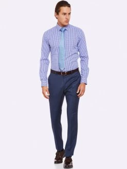 Oxford Men's Beckton Mini Square Shirt - Purple -Fashion Menswear Shop 0ec735ad3195b89d262958f787ea9512