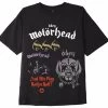Mens Obey X Motorhead Test Print Tee - Off Black