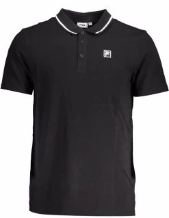 Fila Black Cotton Polo Shirt