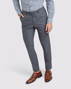 Oxford Men's Byron Wool Stretch Suit Trousers - Grey -Fashion Menswear Shop 1041b2206c0ca381a9e7e3b4fe55399c