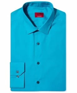 Alfani Mens Spectrum Button Up Dress Shirt, Blue