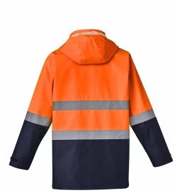 Syzmik Mens Hi Vis Basic 4 In 1 Waterproof Jacket - Yellow/Navy -Fashion Menswear Shop 110f78e0974d601b8672180db716d314