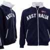 Adult Baseball Zip Up Jacket Australian Australia Day Souvenir Jumper Sweatshirt - Navy