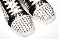 Christian Louboutin Multi/Silver Lou Pik Orlato Flat Shoes -Fashion Menswear Shop 1232c6d3fbcb160d814215be2ced65bf