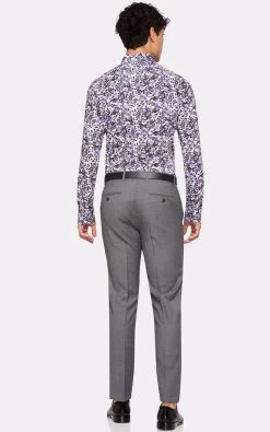 Oxford Men's Kenton Floral Print Shirt - Purple 13 Oxford Men's Kenton Floral Print Shirt - Purple -Fashion Menswear Shop 1295f152e63bcc8c3b58dd1c3d1f8315