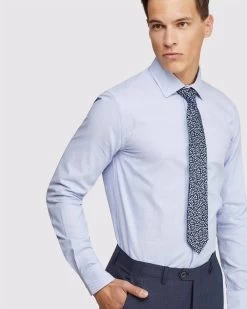 Oxford Men's Beckton Dobby Shirt - Cornflower Blue