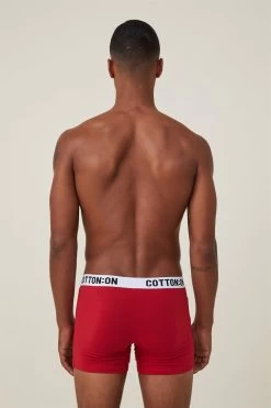 Cotton On Mens Organic Cotton Trunks Red -Fashion Menswear Shop 131d2ee04b34b59dfaf008b805264de2