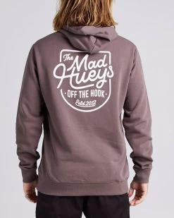 Mens The Mad Hueys Off The Hook Pullover - IRON PIGMENT