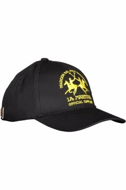 La Martina Black Cotton Hats & Cap -Fashion Menswear Shop 14c91ff13535853e090a9d95448f36e5