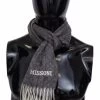 Missoni Gray Patterned Cashmere Unisex Neck Wrap Shawl Scarf