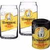 Bundy Bundaberg Rum Set Of 2 Can Shaped Glasses And Metallic Can Cooler