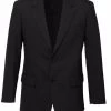 Biz Corporates Comfort Wool Stretch Mens Two Button Classic Jacket - Black