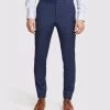Oxford Men's Byron Wool Checked Suit Trousers - Blue