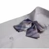 Womens Violet & Baby Pink Tarten Patterned Shirt Collar Bow Tie