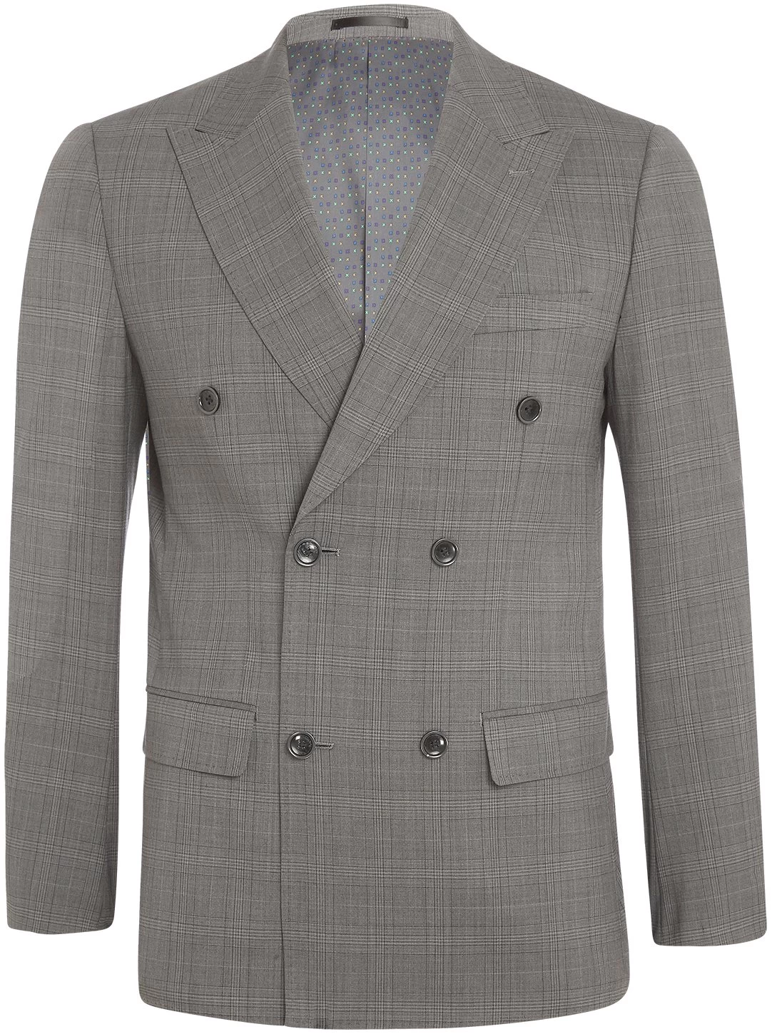 Oxford Men's D.B New Hopkins Wool Suit Jacket - Grey 2 Oxford Men's D.B New Hopkins Wool Suit Jacket - Grey - Image 2