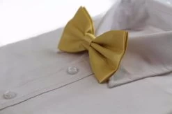 Mens Yellow Gold Solid Plain Colour Bow Tie -Fashion Menswear Shop 19f76bc573adfea48792fac3cb6babd7