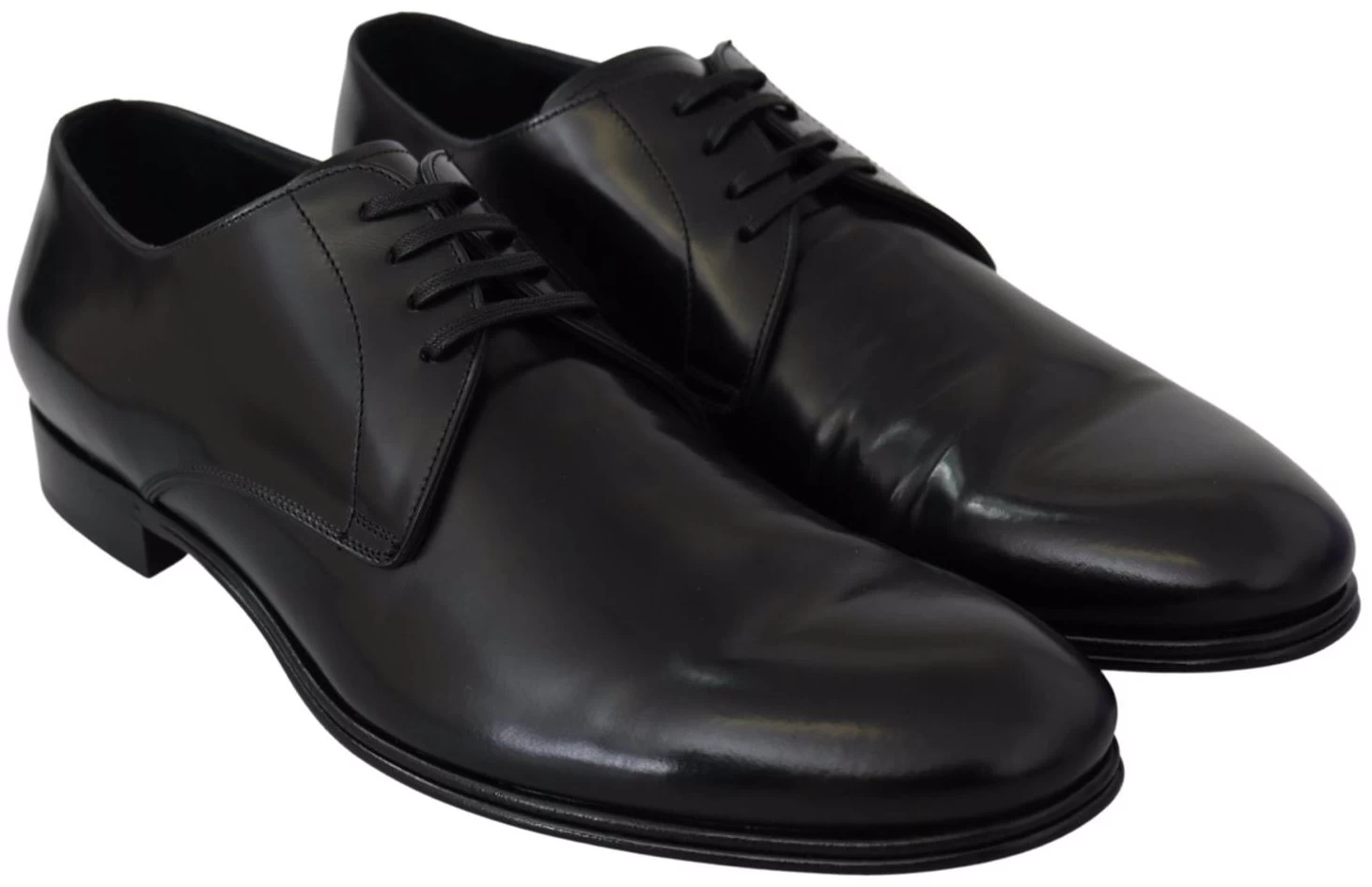 Dolce & Gabbana Derby Napoli Black Leather Dress Formal Shoes 5 Dolce & Gabbana Derby Napoli Black Leather Dress Formal Shoes - Image 5