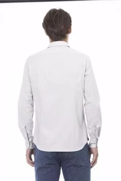 Baldinini Trend Gray Cotton Shirt -Fashion Menswear Shop 1b7d7a5689147b1fabf80491668edc6a