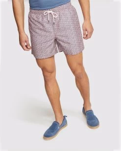 Oxford Men's Reece Swim Board Shorts - Red -Fashion Menswear Shop 1ccbf9989ca4595c489962ba288b8fd2