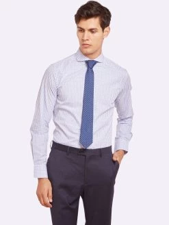 Oxford Men's Kensington Checked Shirt - Blue